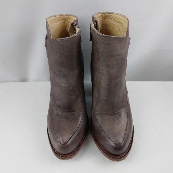 Bed Stu Isla Ankle Boots Booties Rustic Distressed Brown Leather Boho Women's 6 - Picture 3 of 16